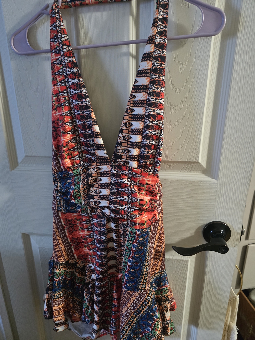Multicolor Bohemian Halter Romper